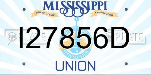 I27856D Mississippi License Plate