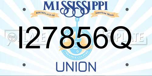 I27856Q Mississippi License Plate