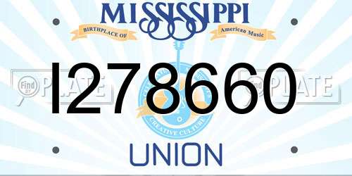 I278660 Mississippi License Plate