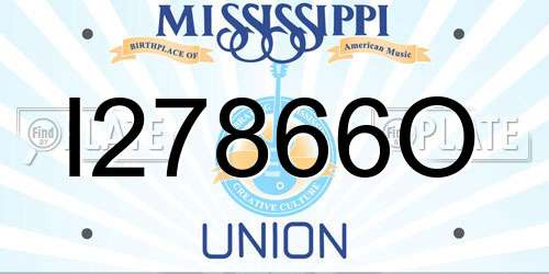 I27866O Mississippi License Plate