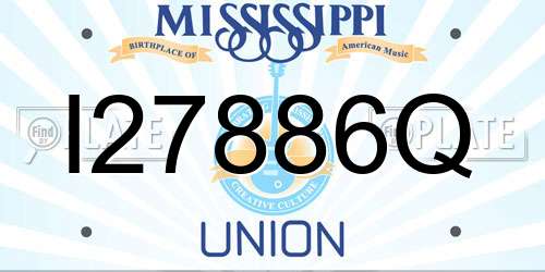 I27886Q Mississippi License Plate