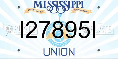 I27895I Mississippi License Plate