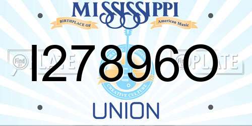 I27896O Mississippi License Plate