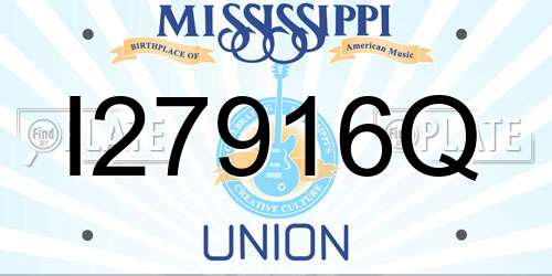I27916Q Mississippi License Plate