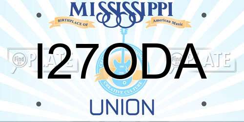 I27ODA Mississippi License Plate