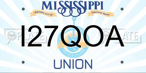 I27QOA Mississippi License Plate