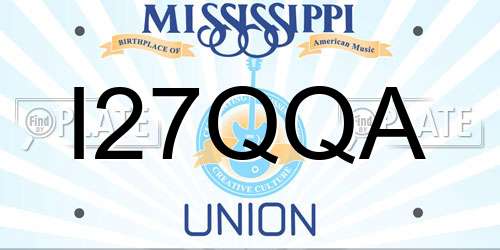 I27QQA Mississippi License Plate