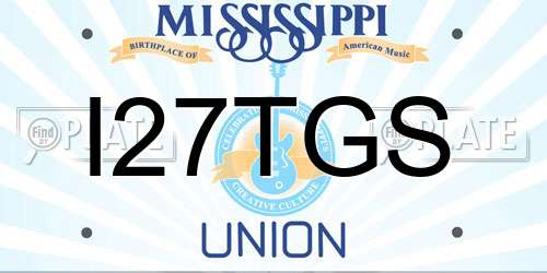 I27TGS Mississippi License Plate