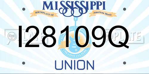 I28109Q Mississippi License Plate