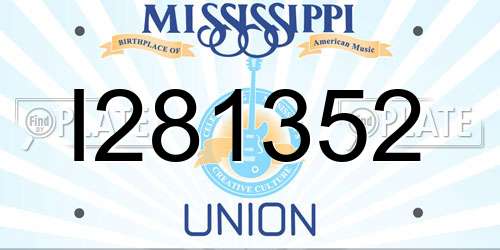I281352 Mississippi License Plate