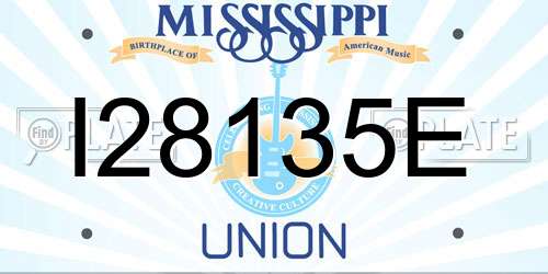 I28135E Mississippi License Plate