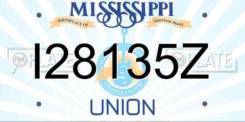 I28135Z Mississippi License Plate