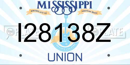 I28138Z Mississippi License Plate