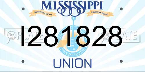 I281828 Mississippi License Plate
