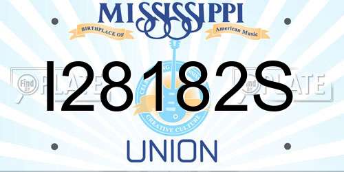 I28182S Mississippi License Plate