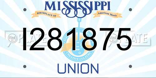 I281875 Mississippi License Plate