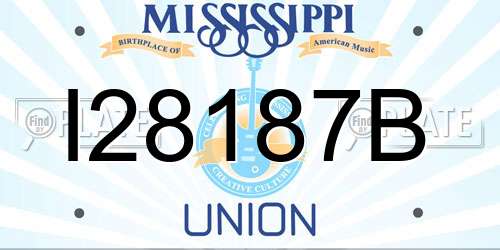 I28187B Mississippi License Plate
