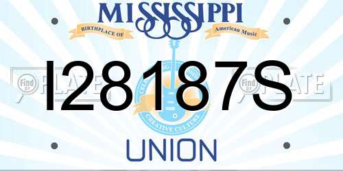 I28187S Mississippi License Plate