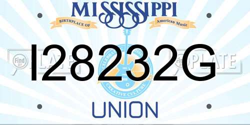 I28232G Mississippi License Plate