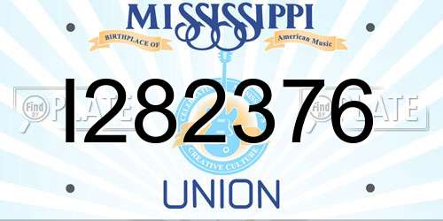 I282376 Mississippi License Plate