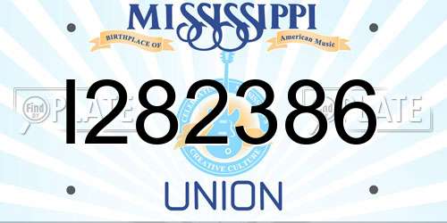 I282386 Mississippi License Plate