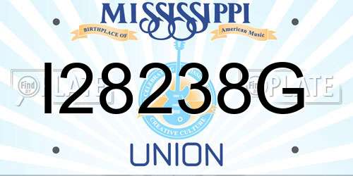 I28238G Mississippi License Plate