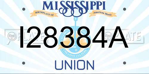 I28384A Mississippi License Plate