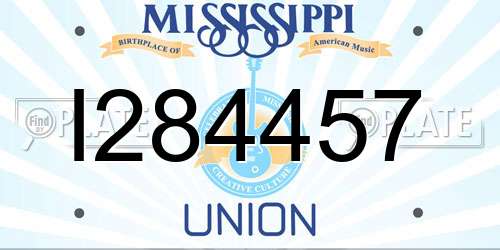 I284457 Mississippi License Plate