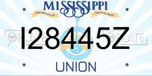 I28445Z Mississippi License Plate