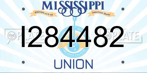 I284482 Mississippi License Plate