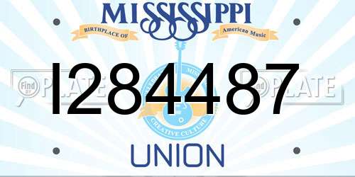 I284487 Mississippi License Plate