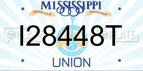I28448T Mississippi License Plate