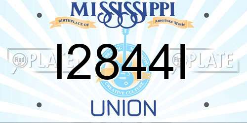 I2844I Mississippi License Plate