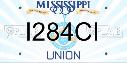 I284CI Mississippi License Plate