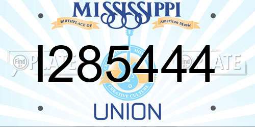 I285444 Mississippi License Plate