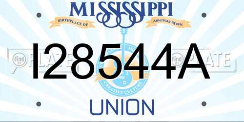 I28544A Mississippi License Plate