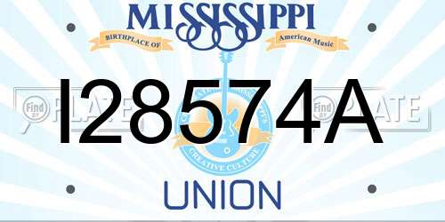 I28574A Mississippi License Plate