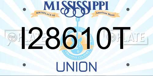 I28610T Mississippi License Plate