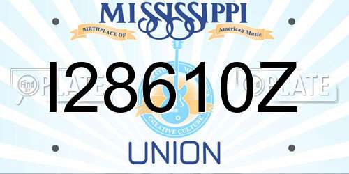 I28610Z Mississippi License Plate