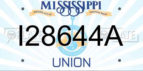 I28644A Mississippi License Plate