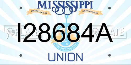 I28684A Mississippi License Plate