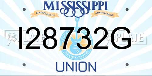I28732G Mississippi License Plate