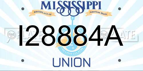 I28884A Mississippi License Plate