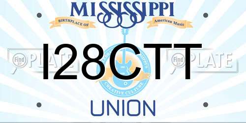 I28CTT Mississippi License Plate