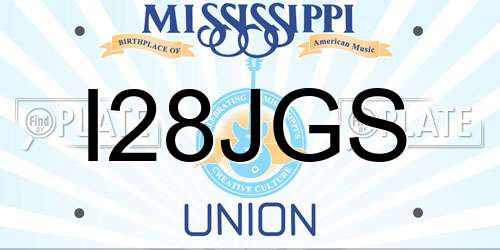 I28JGS Mississippi License Plate