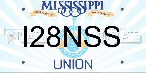 I28NSS Mississippi License Plate