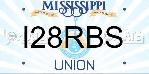 I28RBS Mississippi License Plate