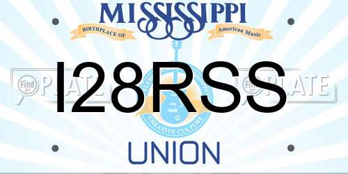 I28RSS Mississippi License Plate