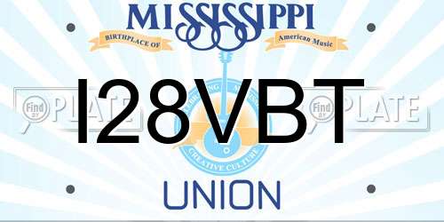 I28VBT Mississippi License Plate