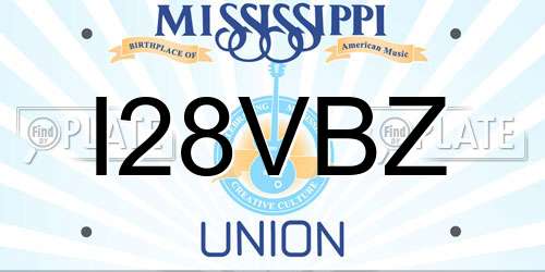 I28VBZ Mississippi License Plate